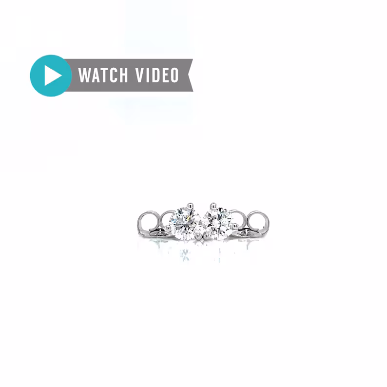 IGI Certified 0.54 carat total F Color VS Clarity Round Brilliant Cut Lab Grown Diamond 3 Prong Martini Studs 14kt White Gold pushbacks