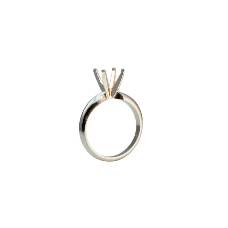 Platinum classic 4 prong Diamond Engagement ring setting Solid 950 Platinum Mounting